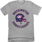 Washington Ambassadors - World Football League grey T-shirt In The Clutch